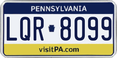 PA license plate LQR8099