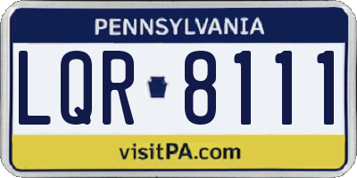 PA license plate LQR8111