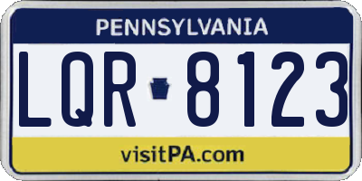 PA license plate LQR8123
