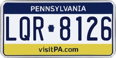 PA license plate LQR8126