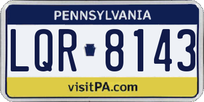 PA license plate LQR8143