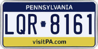PA license plate LQR8161