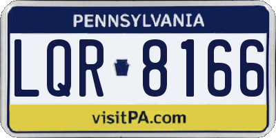 PA license plate LQR8166