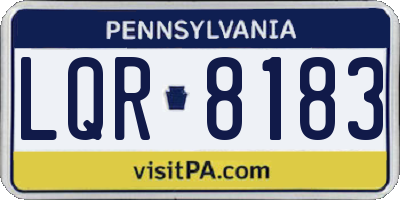 PA license plate LQR8183