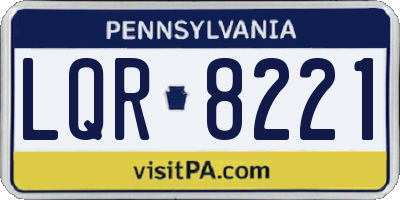PA license plate LQR8221