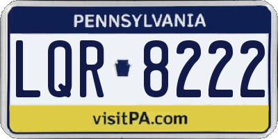 PA license plate LQR8222