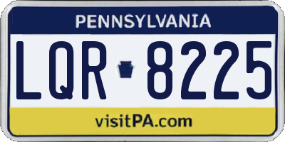 PA license plate LQR8225