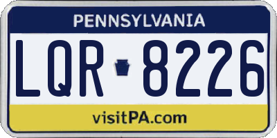 PA license plate LQR8226