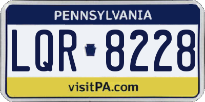 PA license plate LQR8228