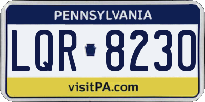 PA license plate LQR8230