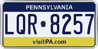 PA license plate LQR8257