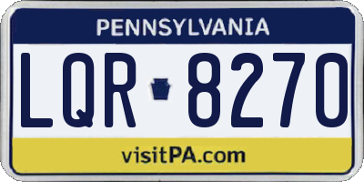 PA license plate LQR8270
