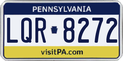 PA license plate LQR8272