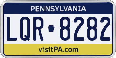 PA license plate LQR8282