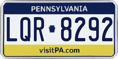 PA license plate LQR8292