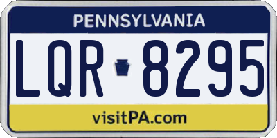PA license plate LQR8295