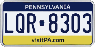 PA license plate LQR8303