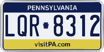 PA license plate LQR8312