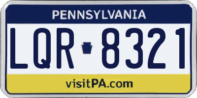 PA license plate LQR8321
