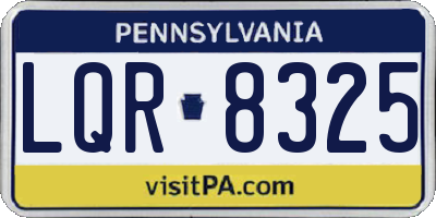 PA license plate LQR8325