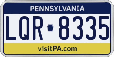 PA license plate LQR8335