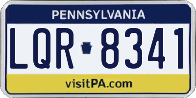 PA license plate LQR8341