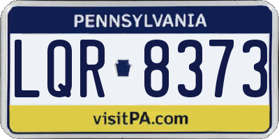PA license plate LQR8373