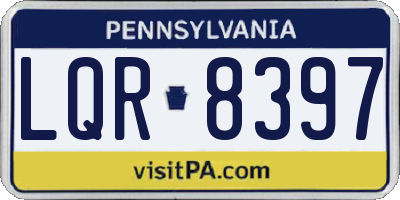 PA license plate LQR8397