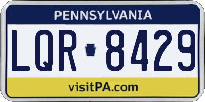 PA license plate LQR8429