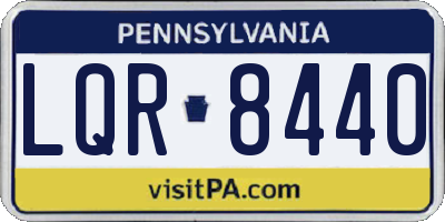 PA license plate LQR8440