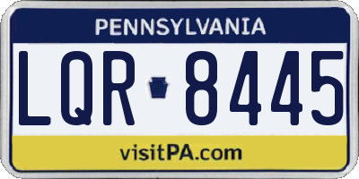 PA license plate LQR8445