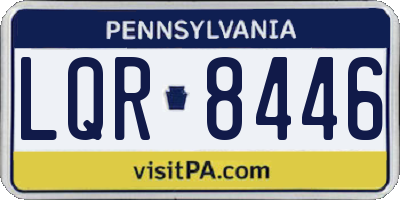 PA license plate LQR8446