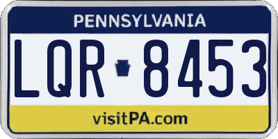PA license plate LQR8453