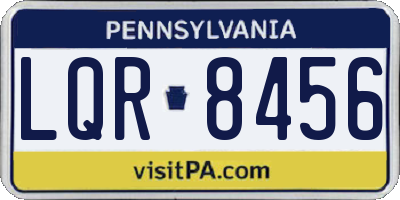PA license plate LQR8456