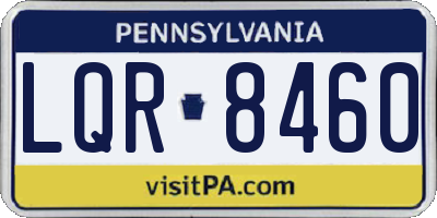 PA license plate LQR8460