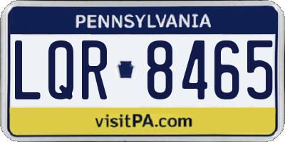 PA license plate LQR8465