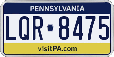 PA license plate LQR8475