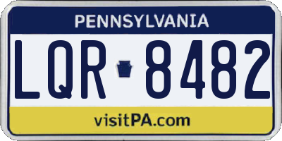 PA license plate LQR8482