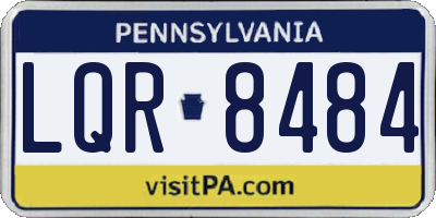 PA license plate LQR8484
