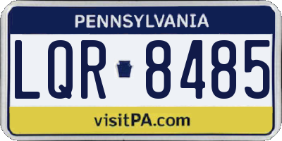 PA license plate LQR8485