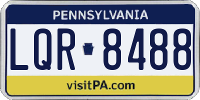 PA license plate LQR8488