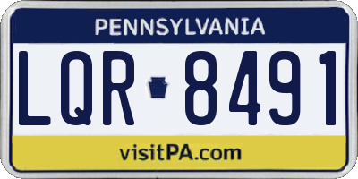 PA license plate LQR8491