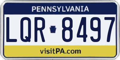 PA license plate LQR8497