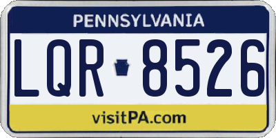 PA license plate LQR8526