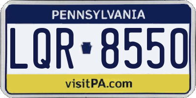 PA license plate LQR8550