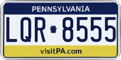 PA license plate LQR8555