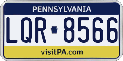 PA license plate LQR8566