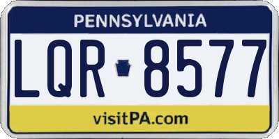 PA license plate LQR8577