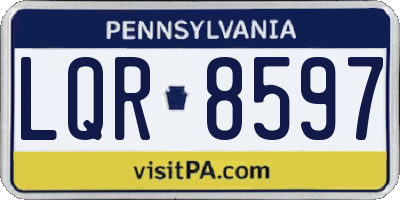PA license plate LQR8597