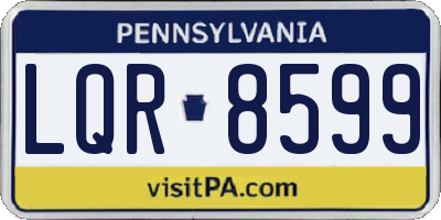 PA license plate LQR8599